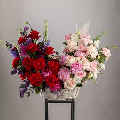 Композиция в корзине "Нежность и страсть" - фото 3