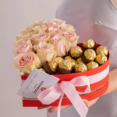 Композиция в сердце "Розовая Симфония" - фото 5