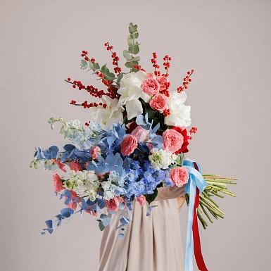 Букет с дельфиниумом "Адеми" - фото 3