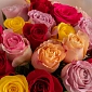Букет из 51 микс Голландских роз 50 см с оформлением - фото 5
