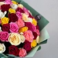 Букет из 51 местной микс розы 50 см - фото 6