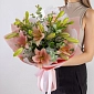 Букет из 5 розовых лилий азиаток “Lily” - фото 1