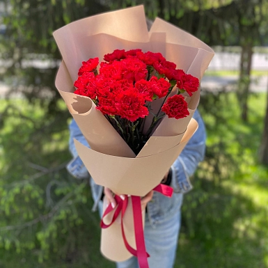 25 красных гвоздик "9 Мая" - фото 3