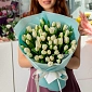Букет из белых тюльпанов "Белый танец" L - фото 3