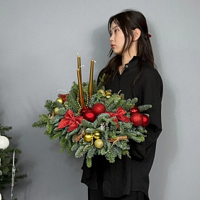 Зимняя композиция  "Лесное вдохновение"