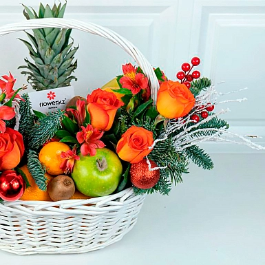 Фруктовая корзина "Новогодний натюрморт" - фото 3