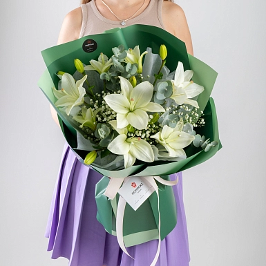 Букет из белых лилий "Lilium" S - фото 4