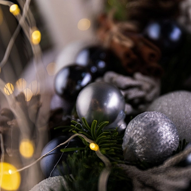 Новогодний венок "Снегопад" - фото 3