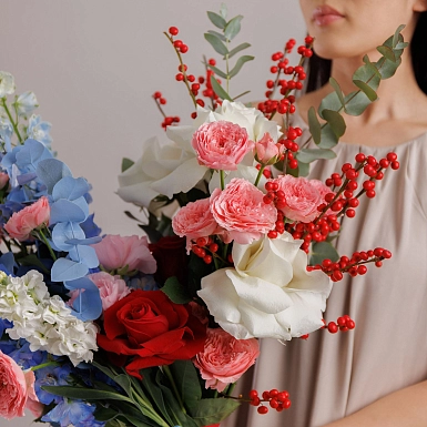 Букет с дельфиниумом "Адеми" - фото 5