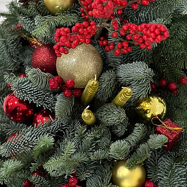 Новогодняя композиция "Хвойный лес" - фото 3