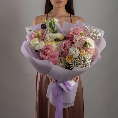 Букет с гортензиями "Мысли о тебе" фото