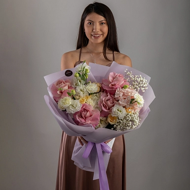 Букет с гортензиями "Мысли о тебе" фото