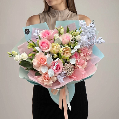 Зимний букет из амариллиса "Снежная метель" - фото 2