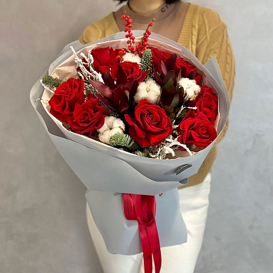 Зимний букет "Зимнее мерцание" - фото 3