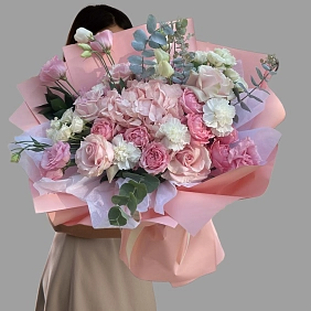 Илюстрация к Букет из гортензии "Нежные мечты" Букет из гортензии "Нежные мечты"