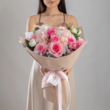 Букет из гортензий "Конфетка" фото