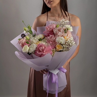 Букет с гортензиями "Мысли о тебе" фото