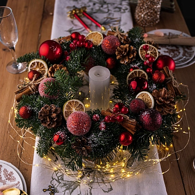 Новогодний венок "Зимняя сказка" - фото 2