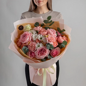 Букет из пионовидных роз “Симфония счастья”
