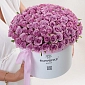 Коробка из 101 фиолетовой розы "Тянь-Шань" - фото 1