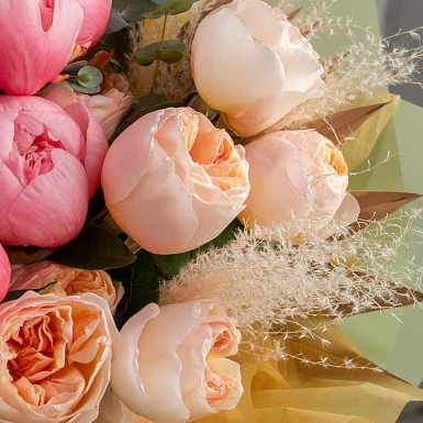 Букет с пионами "Lollipop" - фото 6