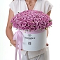 Коробка из 101 фиолетовой розы "Тянь-Шань" - фото 5