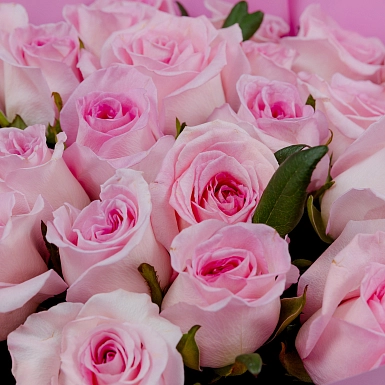 Букет из 25 розовых роз 70 см "Тянь-Шань" S - фото 5
