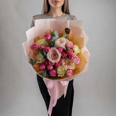 Букет из пионовидных роз “Оберег от грусти” - фото 2