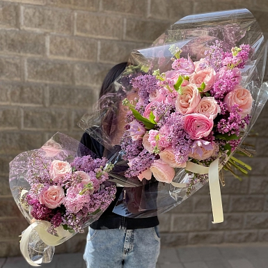 Сет из 2-х весенних букетов из сирени "Огни Венеции" - фото 1