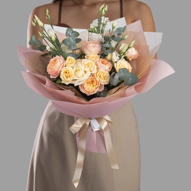 Букет с пионовидными розами "Принцесса" S - фото 2