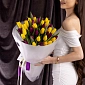 Букет из желтых и фиолетовых тюльпанов S - фото 2
