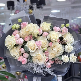 Зимний букет "Снежный румянец"