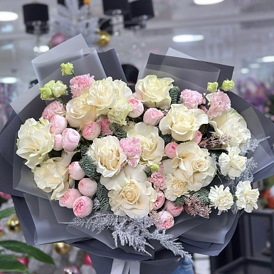 Зимний букет "Снежный румянец" - фото 1