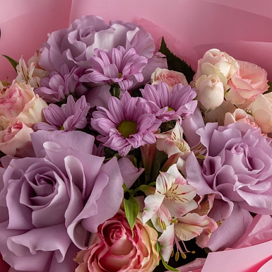 Букет с розами “Сияние рассвета” - фото 6