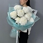 Букет из 9 белых хризантем - фото 1