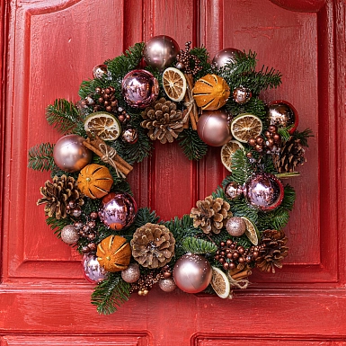 Новогодний венок "Чудесный вечер" - фото 1