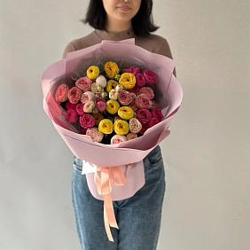 Конструктор кустовых пионовидных роз