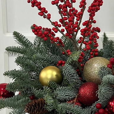 Новогодняя композиция "Хвойный лес" - фото 6