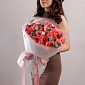 Букет из 25 пионовидных роз Pink Expression - фото 2