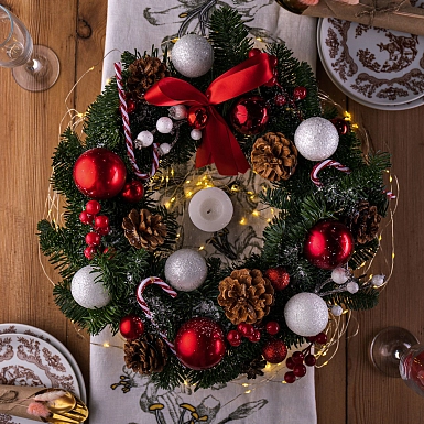Новогодний венок "Праздничная суета" - фото 2