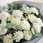 Букет из белых гвоздик "Снежки" - фото 4
