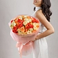 Букет из ярких кустовых пионовидных роз "Orange" - фото 2