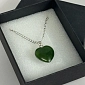 Кулон "Нефритовое сердце" на цепочке - фото 3
