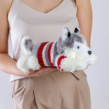 Мягкая игрушка "Хаски лежачий" S 35 см - фото 2