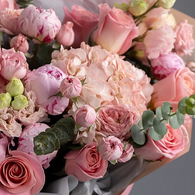 Букет из гортензий и пионов "Восторг" - фото 5