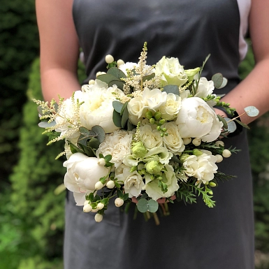 Букет невесты из пионов "Фелиция" - фото 3