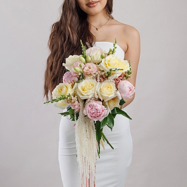 Букет невесты "Взгляд в сердце" - фото 1