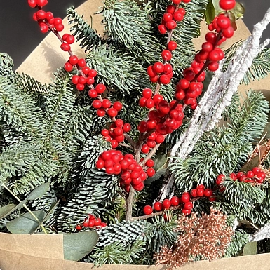 Зимний букет из нобилиса "Романтика зимы" - фото 4