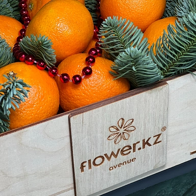 Новогодний бокс с мандаринами - фото 4