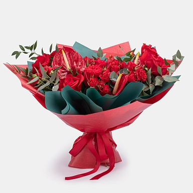 Букет с антуриумом "Купидон" - фото 2